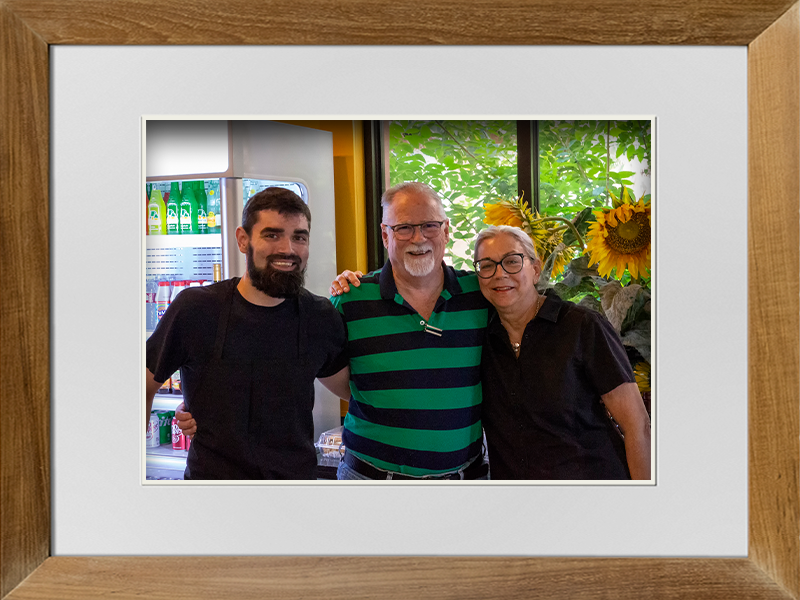 Blair-Family Harry, Lisa and Zach Blair- owners of The Sunflower Bakery and Cafe