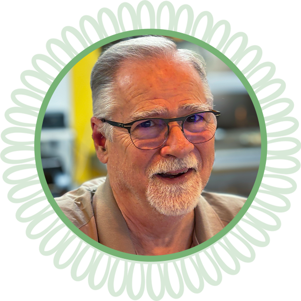 harry-sunflower Owner - Harry Blair at The Sunflower Bakery and Cafe in Galveston, TX